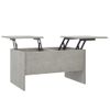 Mesa De Centro Madera Contrachapada Gris Hormigón 80x50x42,5 Cm Vidaxl