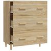 Aparador De Madera Contrachapada Roble Sonoma 70x34x90 Cm Vidaxl