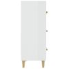 Aparador De Madera Contrachapada Blanco Brillante 70x34x90 Cm Vidaxl