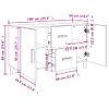 Aparador De Madera De Ingeniería Roble Sonoma 100x36x60 Cm Vidaxl