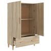 Aparador Madera Contrachapada Roble Sonoma 70x31x115 Cm Vidaxl