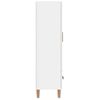 Aparador De Madera Contrachapada Blanco Brillante 70x31x115cm Vidaxl