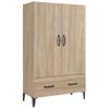 Aparador Madera Contrachapada Roble Sonoma 70x31x115 Cm Vidaxl