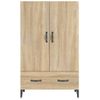 Aparador Madera Contrachapada Roble Sonoma 70x31x115 Cm Vidaxl