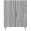 Aparador De Madera Contrachapada Gris Sonoma 70x34x90 Cm Vidaxl