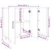 Aparador De Madera De Ingeniería Roble Ahumado 90x34x80 Cm Vidaxl