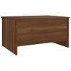 Mesa De Centro Madera Contrachapada Roble Marrón 80x55,5x41,5cm Vidaxl