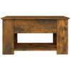 Mesa De Centro Madera Contrachapada Roble Ahumado 79x49x41 Cm Vidaxl