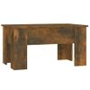 Mesa De Centro Madera Contrachapada Roble Ahumado 79x49x41 Cm Vidaxl