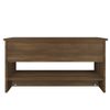 Mesa De Centro Madera Contrachapada Roble Marrón 80x50x40 Cm Vidaxl