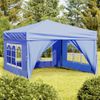 Carpa Para Fiestas Plegable Con Paredes Laterales Azul 3x3 M Vidaxl