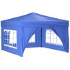 Carpa Para Fiestas Plegable Con Paredes Laterales Azul 3x3 M Vidaxl