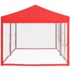 Carpa Para Fiestas Plegable Con Paredes Laterales Rojo 3x6 M Vidaxl