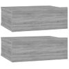 Mesita De Noche Flotante 2 Uds Madera Gris Sonoma 40x30x15 Cm Vidaxl