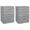 Mesitas De Noche 2 Uds Madera Gris Sonoma 38x35x56 Cm Vidaxl