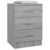 Mesitas De Noche 2 Uds Madera Gris Sonoma 38x35x56 Cm Vidaxl