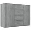 Aparador De Madera Contrachapada Gris Sonoma 88x30x65 Cm Vidaxl