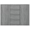 Aparador De Madera Contrachapada Gris Sonoma 88x30x65 Cm Vidaxl