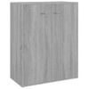 Aparador De Madera Contrachapada Gris Sonoma 60x30x75 Cm Vidaxl