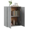 Aparador De Madera Contrachapada Gris Sonoma 60x30x75 Cm Vidaxl