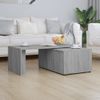 Mesa De Centro De Madera Contrachapada Gris Sonoma 150x50x35 Cm Vidaxl