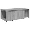 Mesa De Centro De Madera Contrachapada Gris Sonoma 150x50x35 Cm Vidaxl