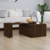 Mesa De Centro Madera Contrachapada Marrón Roble 150x50x35 Cm Vidaxl