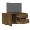 Mueble Para Tv Madera Contrachapada Roble Ahumado 80x34x36 Cm Vidaxl