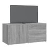 Mueble De Tv Madera Contrachapada Gris Sonoma 80x34x36 Cm Vidaxl