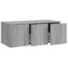 Mueble De Tv Madera Contrachapada Gris Sonoma 80x34x30 Cm Vidaxl