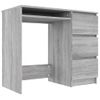 Escritorio De Madera Contrachapada Gris Sonoma 90x45x76 Cm Vidaxl