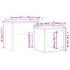 Mesas De Centro Apilables 2 Pzas Madera Ingeniería Roble Humo Vidaxl
