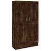 Armario Libros Madera Contrachapada Roble Humo 82,5x30,5x150 Cm Vidaxl