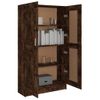 Armario Libros Madera Contrachapada Roble Humo 82,5x30,5x150 Cm Vidaxl