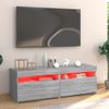 Mueble De Tv Con Luces Led Gris Sonoma 120x35x40 Cm Vidaxl