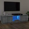 Mueble De Tv Con Luces Led Gris Sonoma 120x30x35,5 Cm Vidaxl