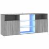 Mueble De Tv Con Luces Led Gris Sonoma 120x30x50 Cm Vidaxl