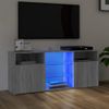 Mueble De Tv Con Luces Led Gris Sonoma 120x30x50 Cm Vidaxl
