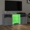 Mueble De Tv Con Luces Led Gris Sonoma 120x30x50 Cm Vidaxl