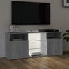 Mueble De Tv Con Luces Led Gris Sonoma 120x30x50 Cm Vidaxl