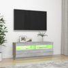 Mueble De Tv Con Luces Led Gris Sonoma 100x35x40 Cm Vidaxl