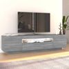 Mueble De Tv Con Luces Led Gris Sonoma 160x35x40 Cm Vidaxl