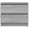 Mesita De Noche Madera Contrachapada Gris Sonoma 50x39x43,5 Cm Vidaxl