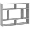 Estantería De Pared Madera De Ingeniería Gris Sonoma 75x16x55cm Vidaxl