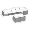 Set Muebles De Jardín 8 Piezas Y Cojines Ratán Sintético Marrón Vidaxl