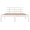 Estructura De Cama Doble Pequeña Madera Maciza Blanca 120x190cm Vidaxl