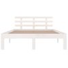 Estructura De Cama De Madera Maciza Blanca 135x190 Cm Vidaxl