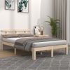 Estructura De Cama De Madera Maciza 140x190 Cm Vidaxl