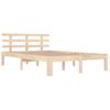 Estructura De Cama De Madera Maciza 140x190 Cm Vidaxl