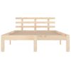 Estructura De Cama De Madera Maciza 140x190 Cm Vidaxl